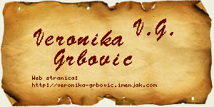 Veronika Grbović vizit kartica